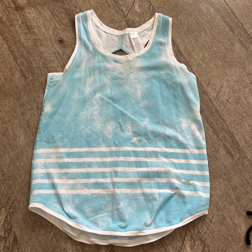 Ivivva by Lululemon Girl's Happy Livin' Tank Top Color: Light Blue Size: Girls 8